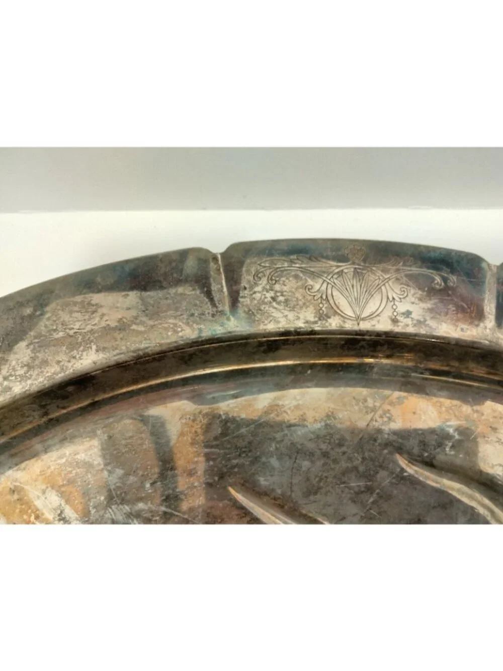 Vintage Silverplate Serving Platter Turkey Meat Tray Oval Footed Classic